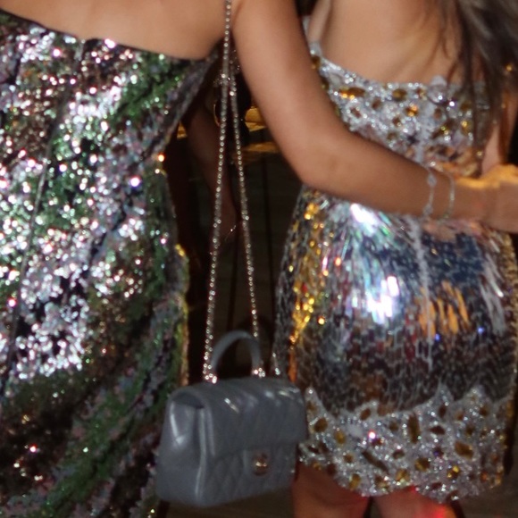 Silver sparky Sherri Hill short dress - Picture 3 of 3